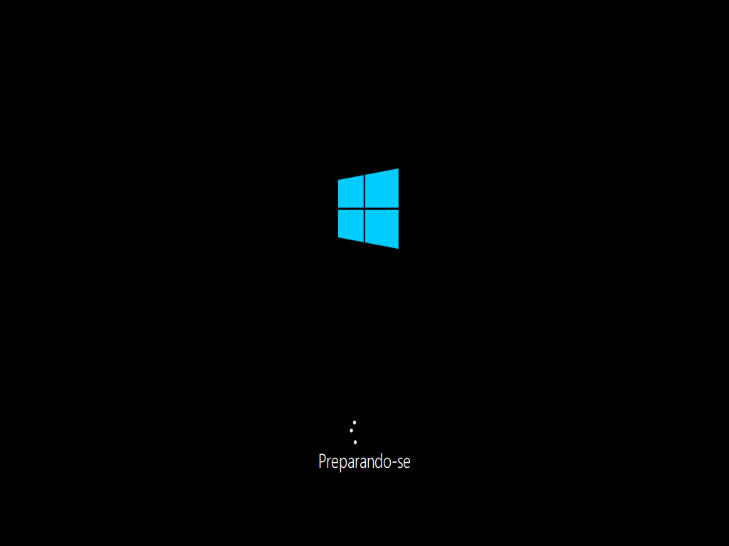 Tela de 'Preparando-se' do Windows